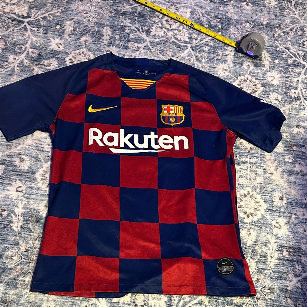 Nike Checkered Jersey - Navy and Red